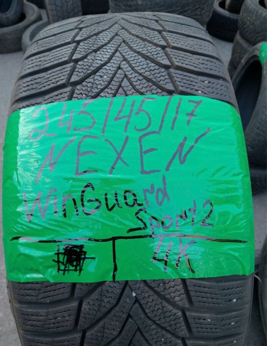 245 45 17  зимниие шины 4 штуки nexen протектор 98%
