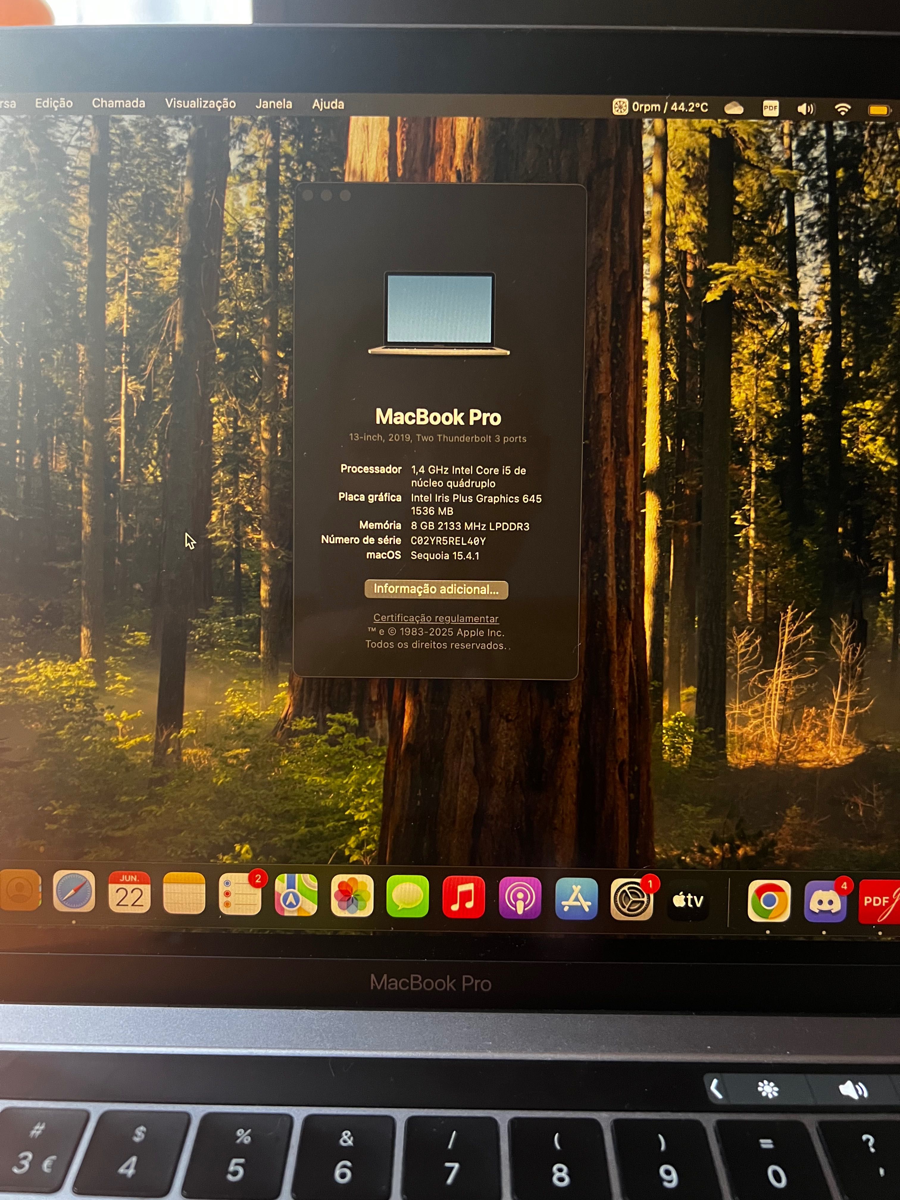 MacBook Pro Retina 13 (2019) - Core i5 - 8GB SSD 128