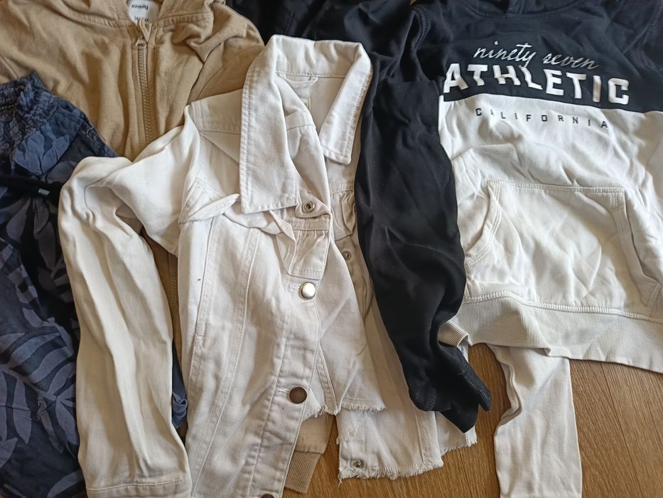 Kurtka, bluza, legginsy H&M, Sinsay, Terranova, 140-146 , 7 szt