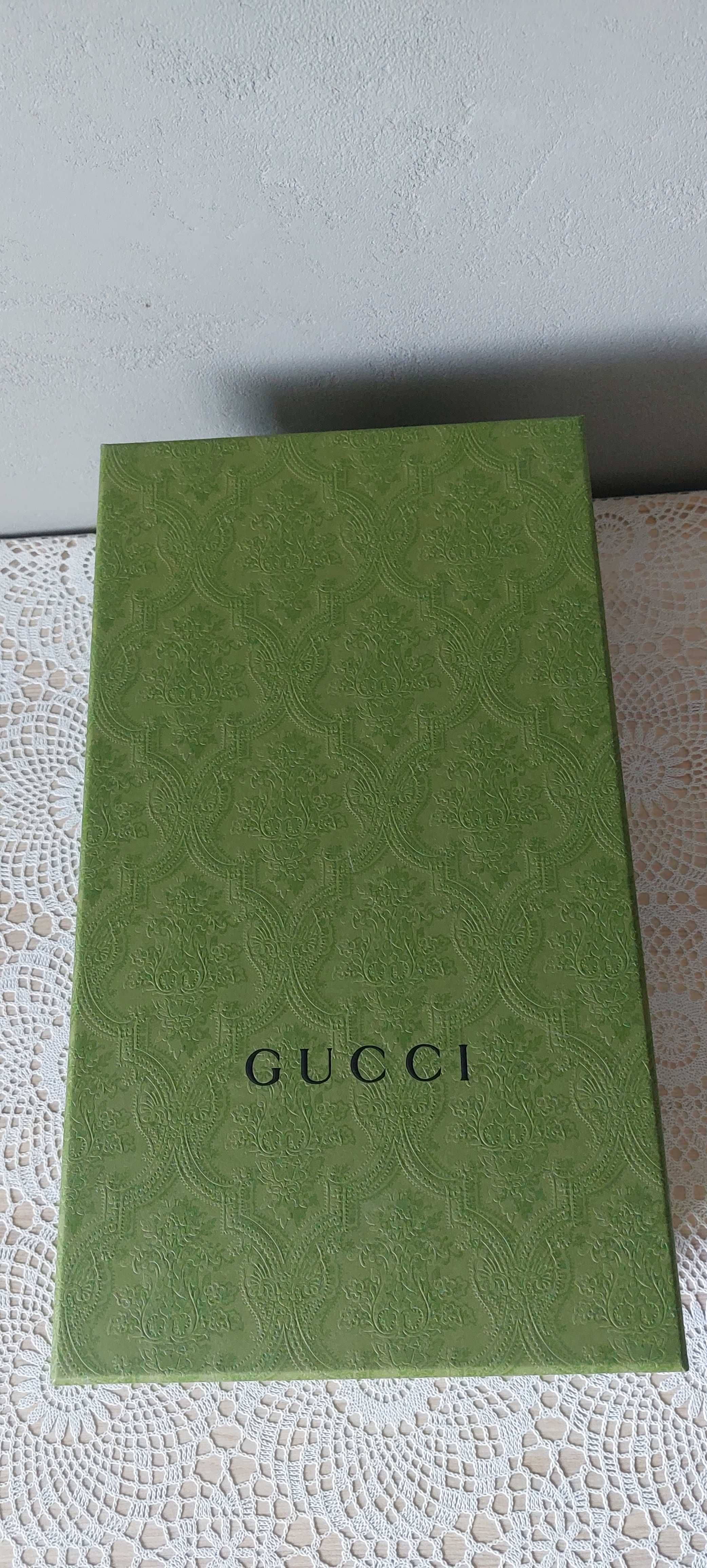 Pudełko GUCCI - 36,5x21x13 cm - zielone, oryginalne