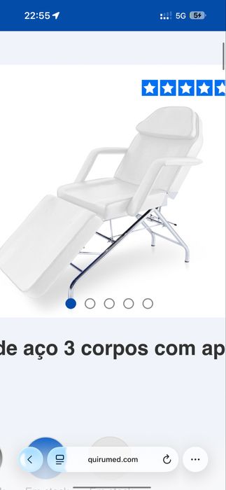 Marquesa de aço 3 corpos com apoio de braços