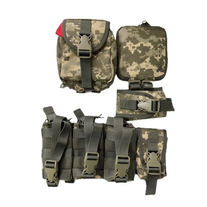 Комплект підсумків для бронежилета Корсар піксель,олива ММ-14 Темп3000