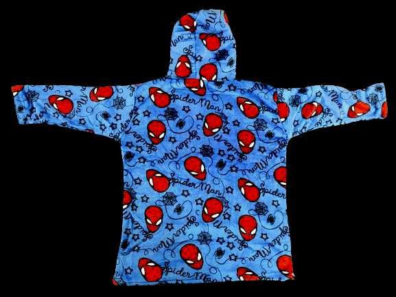 Niebieski polar ponczo dziecięce Marvel Spider-Man 60 x 75 cm