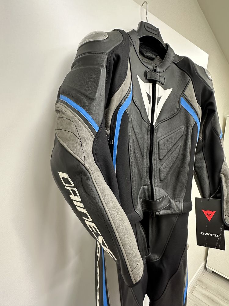 Dainese Avro D2 r. 46 Kombinezon dwuczęściowy czarny szary niebieski