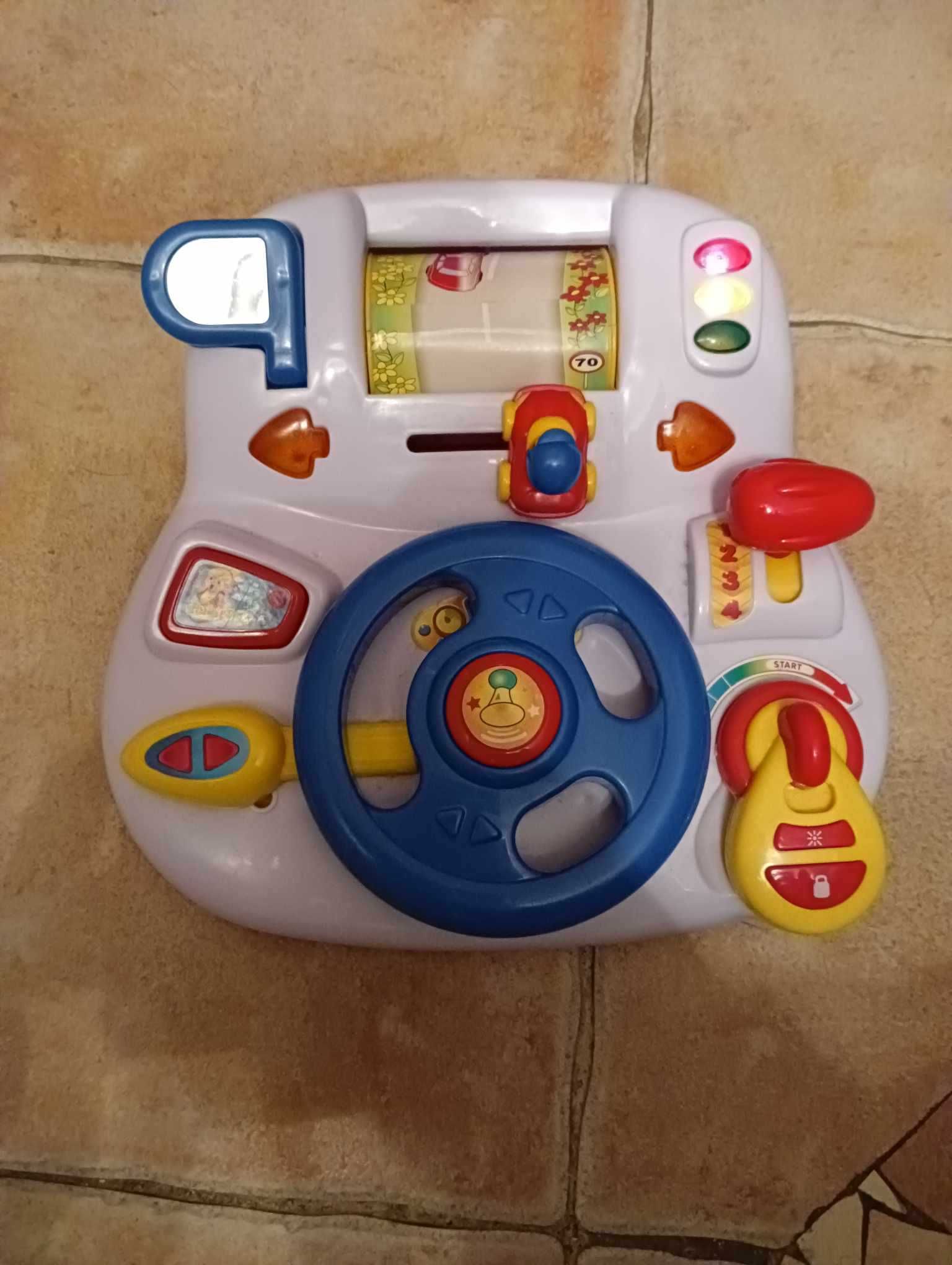 Interaktywna kierownica samochodowa zabawka dla dzieci stan BDB