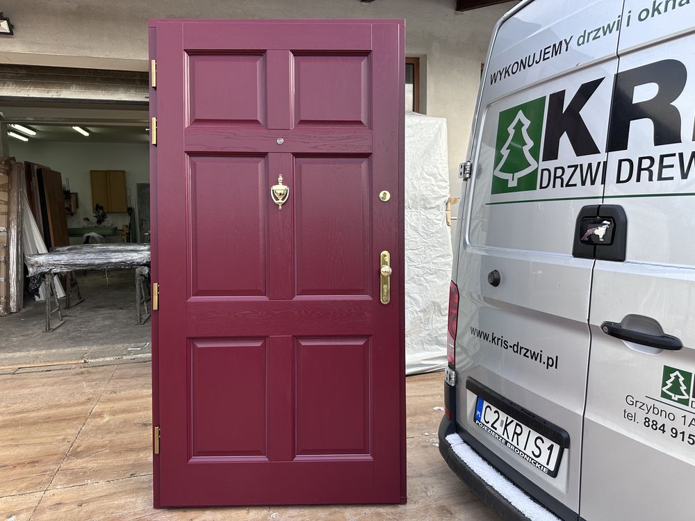 Drzwi zewnętrzne drewniane Amerykańskie Na wymiar montaż Cała Polska