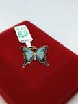 Złoty wisiorek kolorowy motyl, złoto próby 585