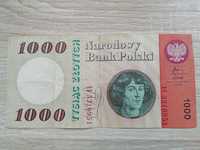 Banknot 1000 złotych 1965 rok seria H rzadki.