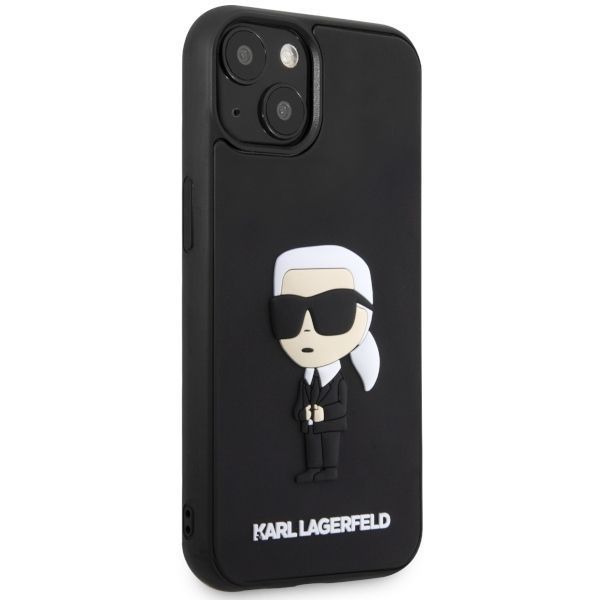 Etui Karl Lagerfeld 3D Rubber Ikonik do iPhone 14/15/13 6,1" - Czarny