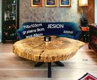 Stolik kawowy 118x103cm OKAZ plaster drewna loft