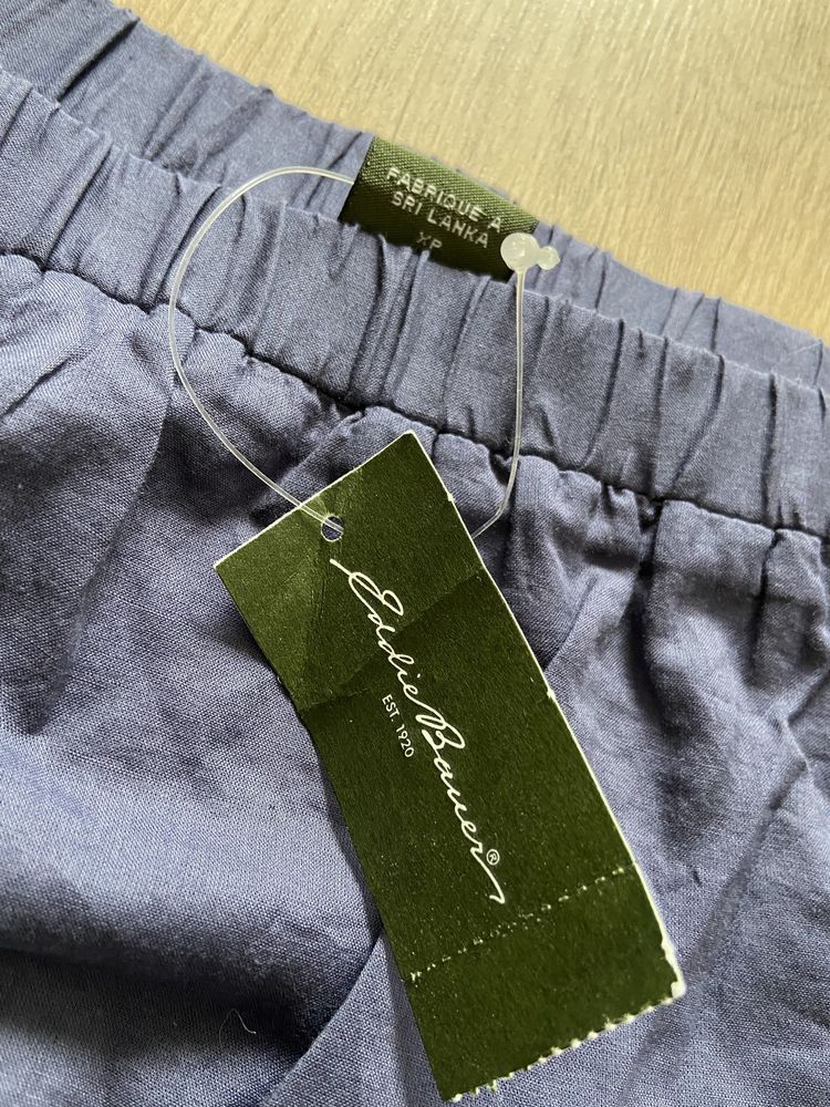 Eddie Bauer 34 niebieska granatowa wizytowa nowa z metką pas guma