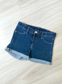 Szorty jeansowe krótkie spodenki dżinsowe granatowe 140