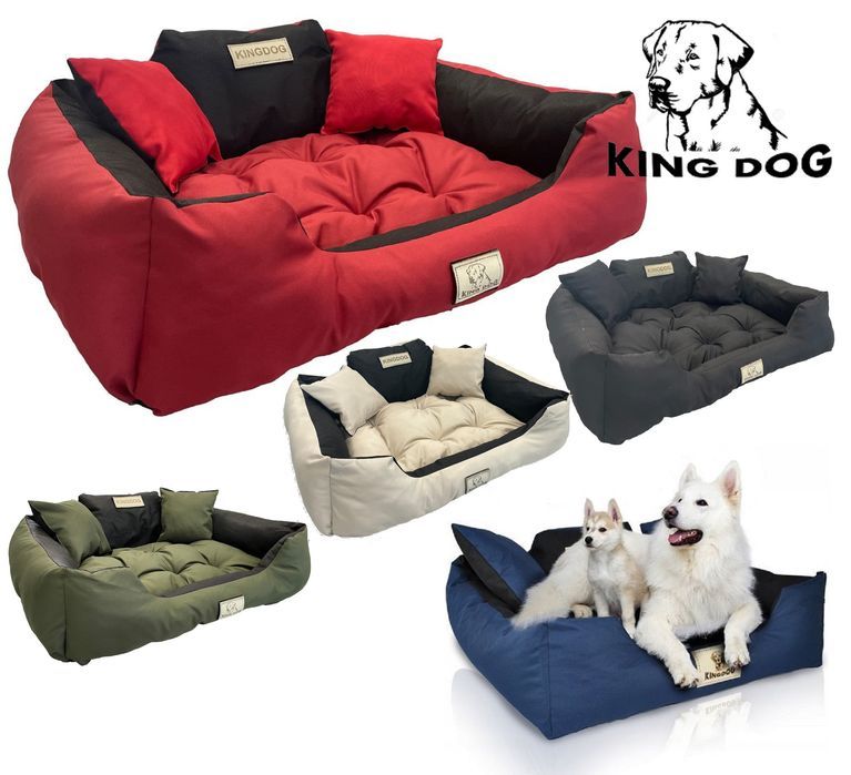 legowisko dla psa kojec 55x45 cm personalizowane wodoodporne czerwone