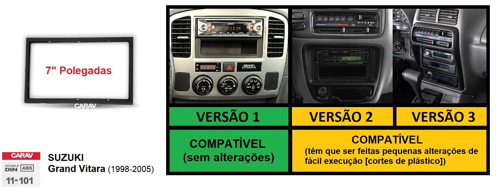 (NOVO) Rádio 2DIN • Suzuki GRAND VITARA (1998 a 2015) • Android 4+32GB