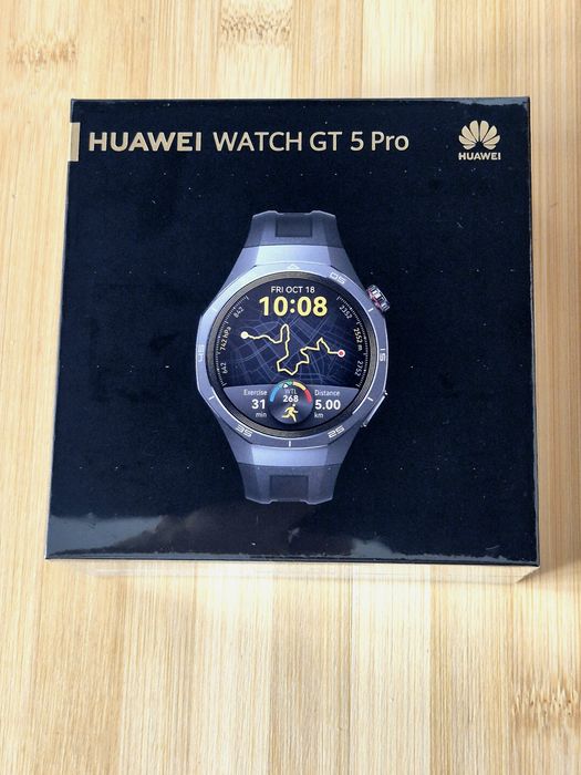 HUAWEI WATCH GT 5 PRO 46 mm czarny, nowy, zapakowany