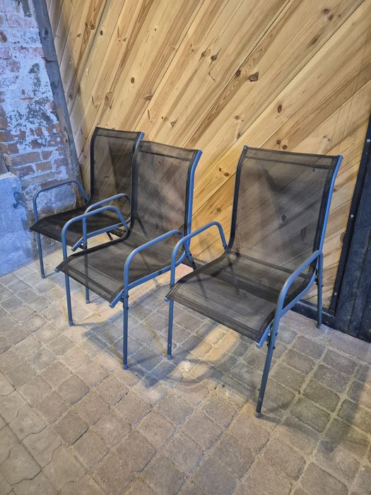 19szt Krzesło tarasowe metalowe z siatką | Ogród | Leżak | Taras |