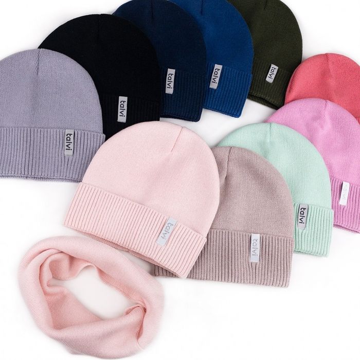 Нові зимові шапки і комплекти з бафом / шарфом на дівчат розпродаж