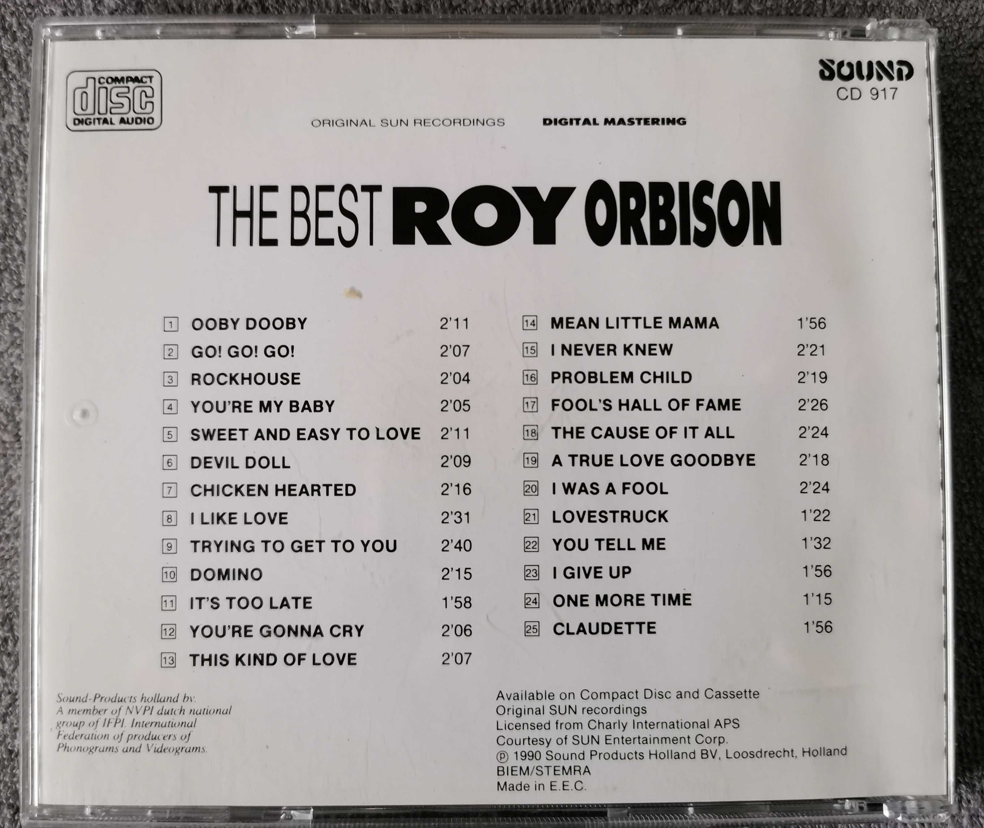 ROY ORBISON THE BEST CD Idealna na prezent JAK NOWA żadnej ryski
