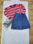 Sweter+spódnica+klocki rozmiar 104