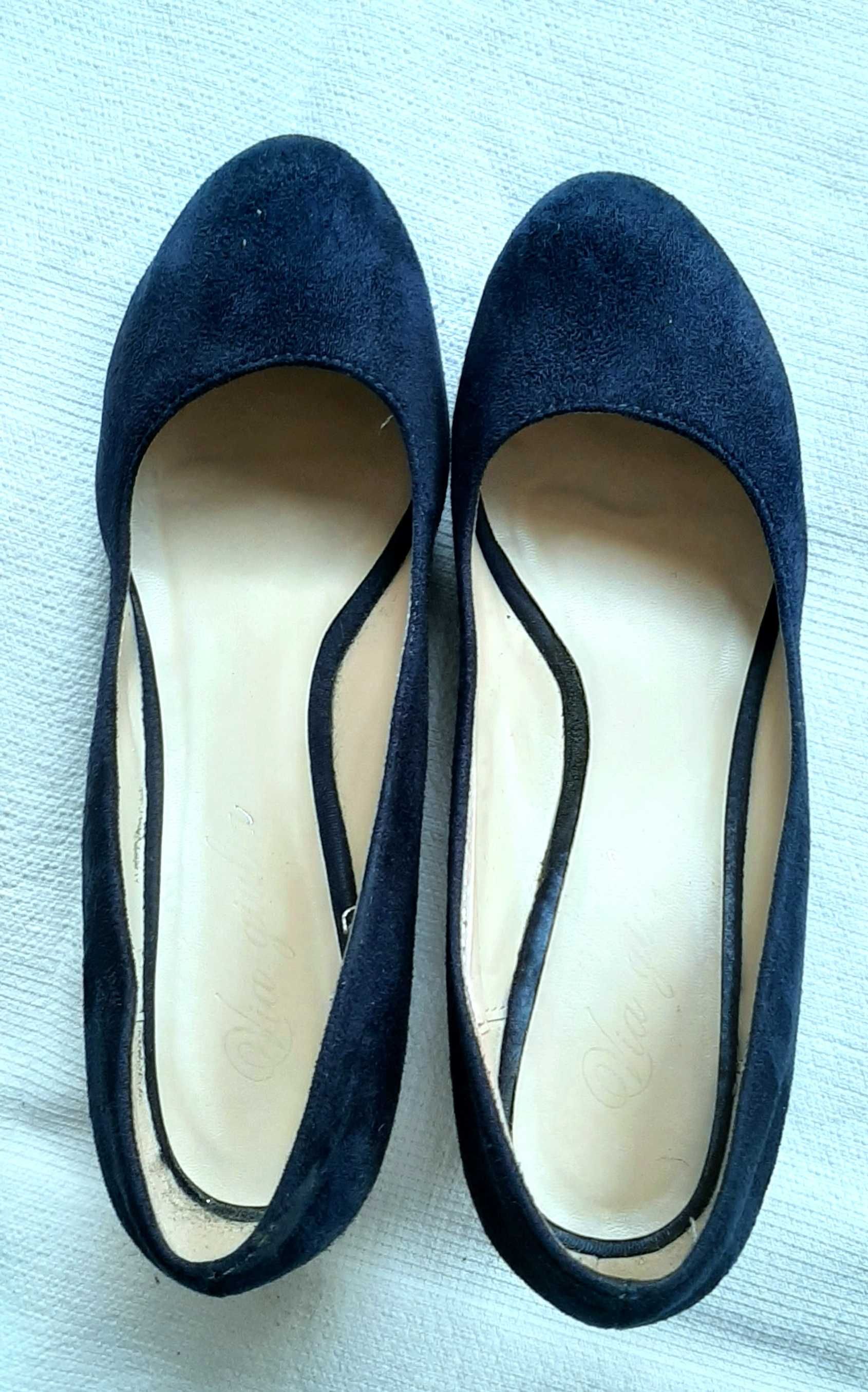 Sapatos n38 Nobuck Azul-Marinho