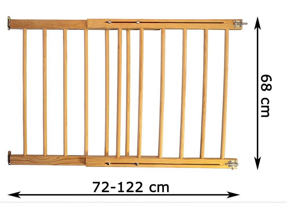 Barierka Bramka Zabezpieczająca Schody Ochronna Dla Dzieci 72-122 cm