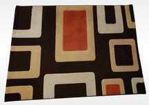 Wyprany dywan beżowo brązowy Etna heatseat fryz 120x160cm