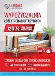 Łóżko rehabilitacyjne Z MATERACEM i wysięgnikiem - dostępne od zaraz