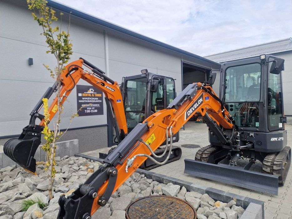 Wynajem / wypożyczalnia Minikoparka Takeuchi 1,8t Kubota 1,6t WN 0,8t