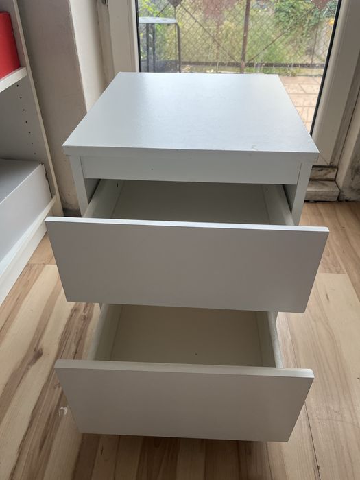 IKEA Biała szafka z 2 szufladami