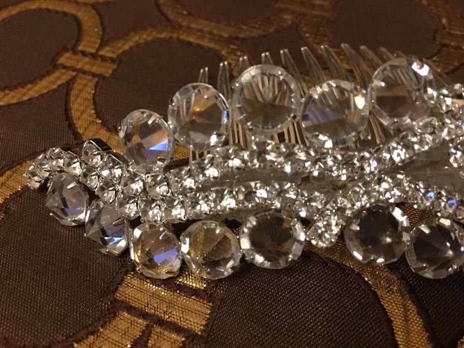 Ozdoba ślubna z kryształkami