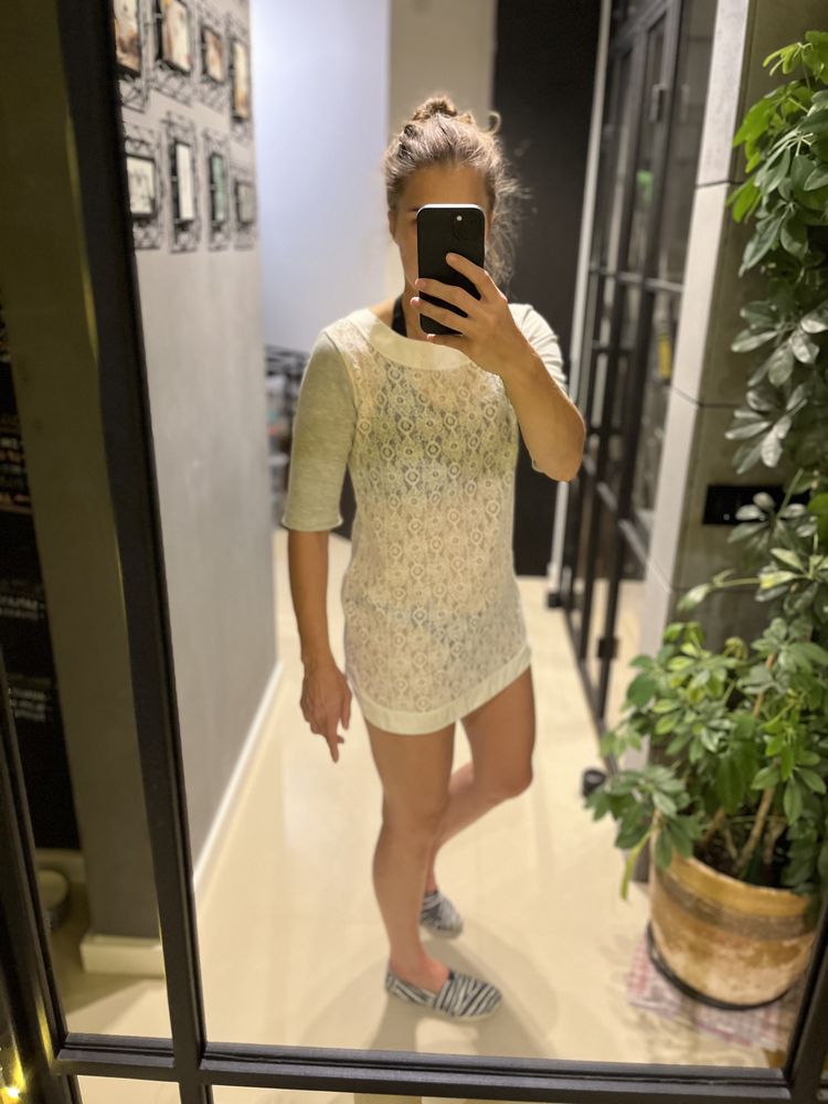 Bardzo zwiewna koszula nocna Calzedonia, koronka - jak NOWA