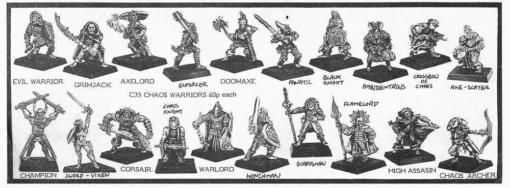 Warhammer Fantasy Battle: C35 Chaos Warrior, Axe-Slayer, oldhammer