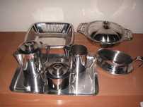 Inox - Conjunto Chá, Taça, Fruteira e Molheira
