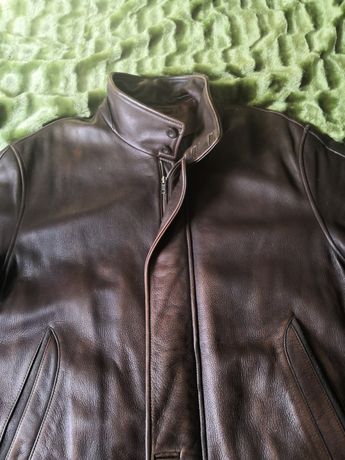 Кожаная мужская куртка 4xl