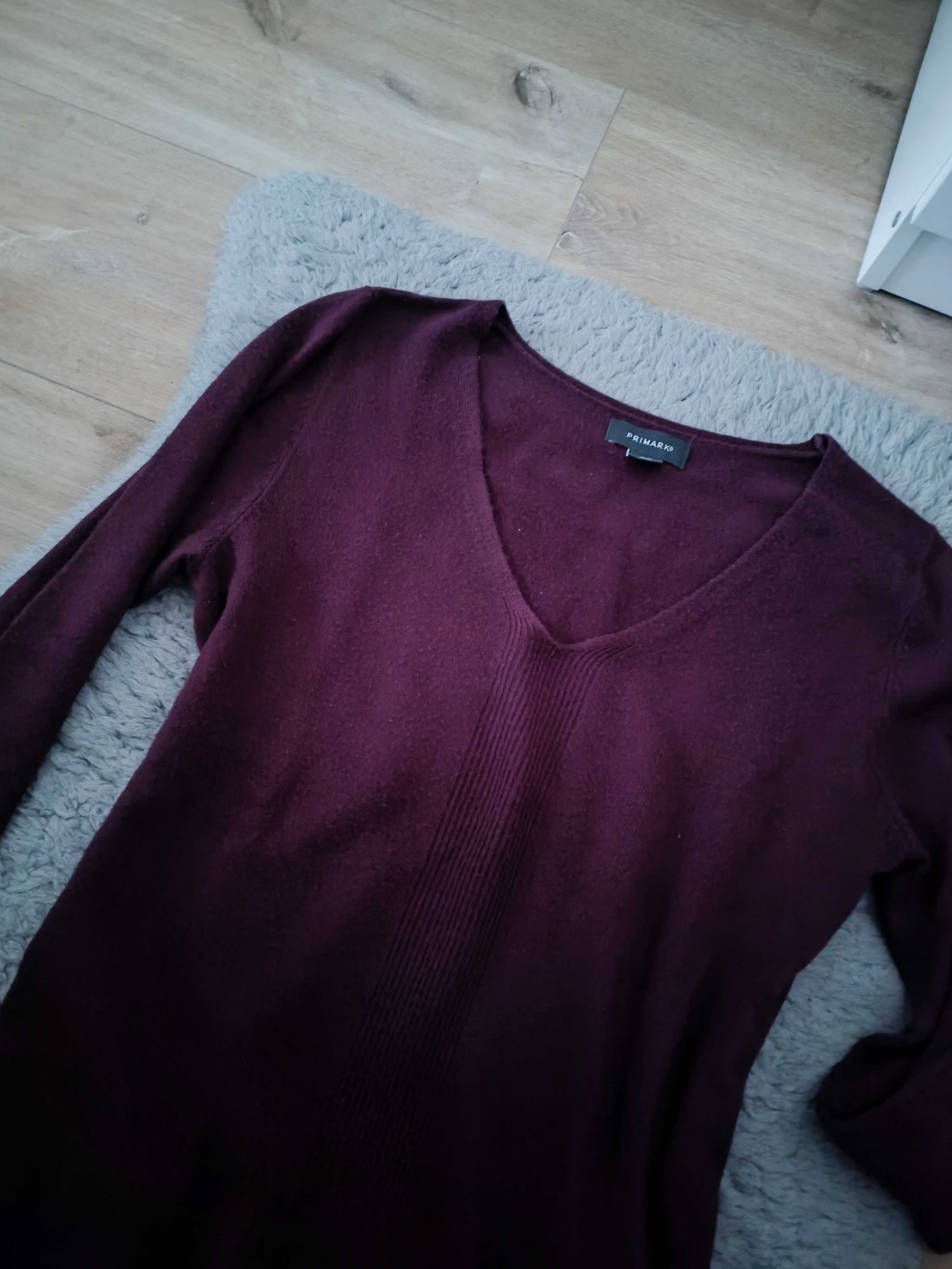 Sweter fioletowy śliwkowy r XS damski