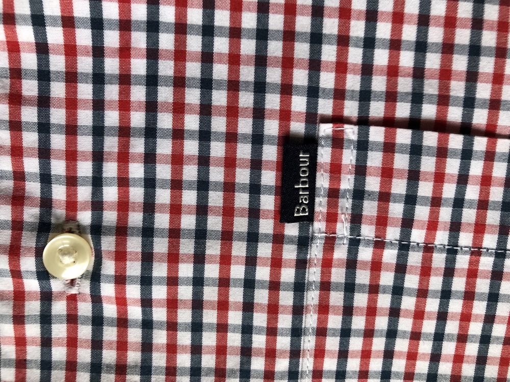 Чоловіча сорочка/теніска в клітинку оригінал BARBOUR Tailored Fit | M