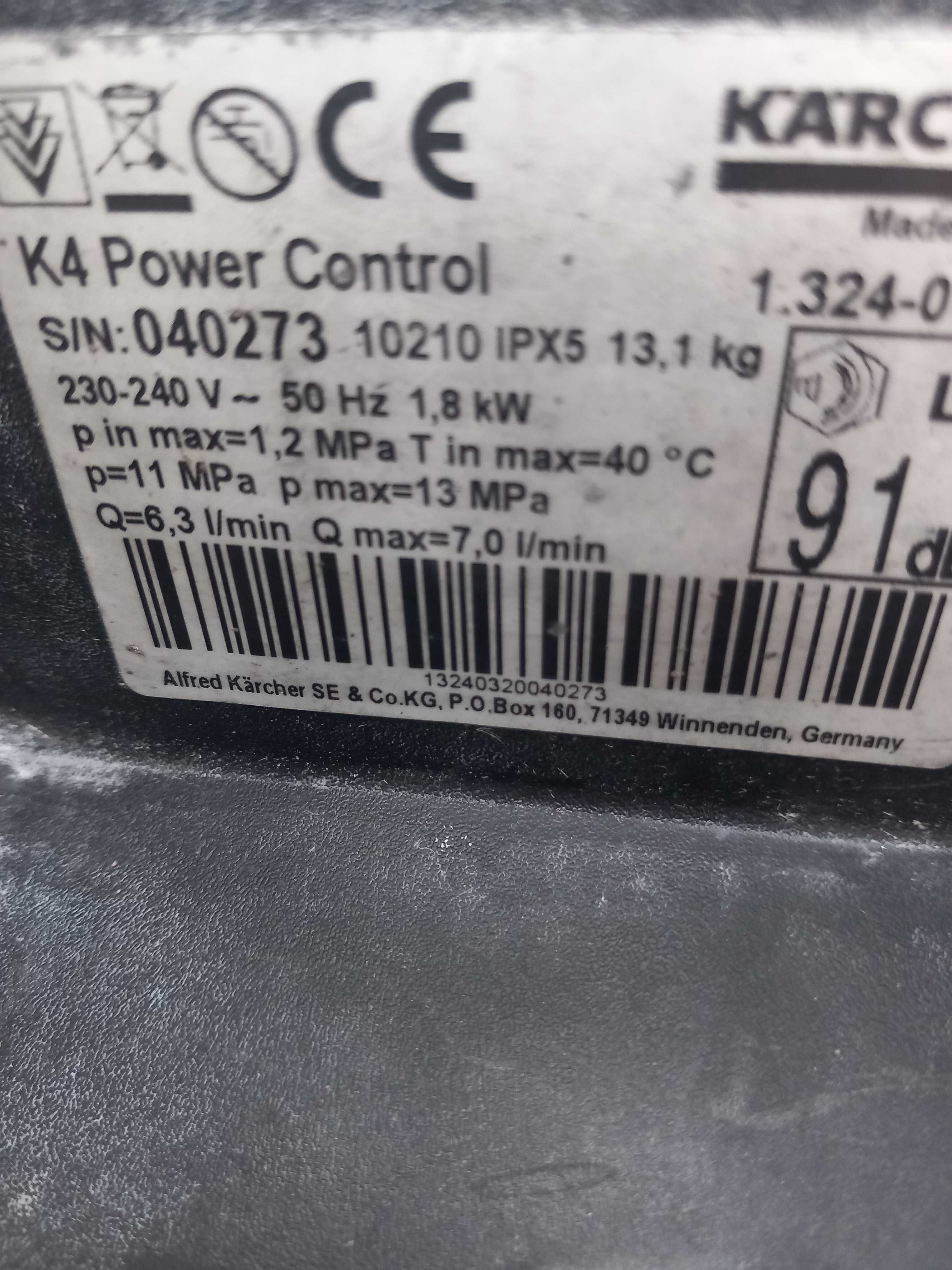 Myjka wysokociśnieniowa Karcher K4 Power control