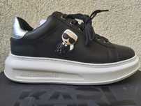 Nowe oryginalne sneakersy Karl Lagerfeld czarne kapri ikonic 37