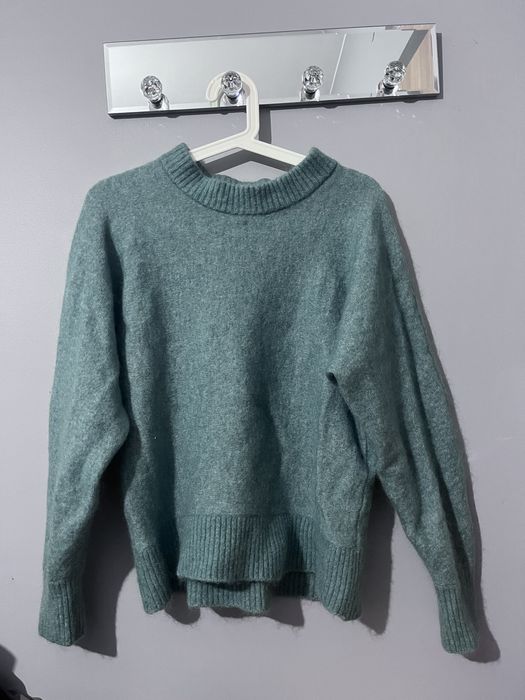 Zielony sweter H&M Premium (wełna, moher)