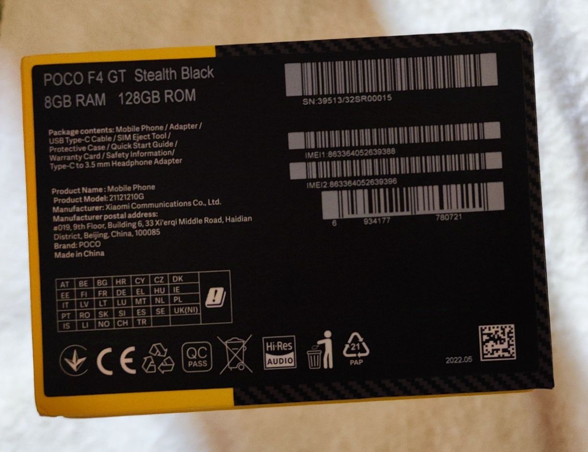 poco f4 gt 8/128