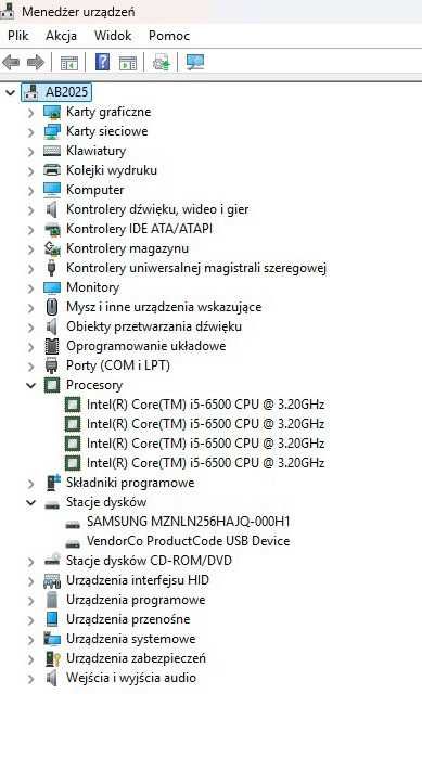 Komputer i5-6500 3.2 GHz x4 rdzenie, 8 GB DDR4, DYSK SSD 256 GB, WIN11