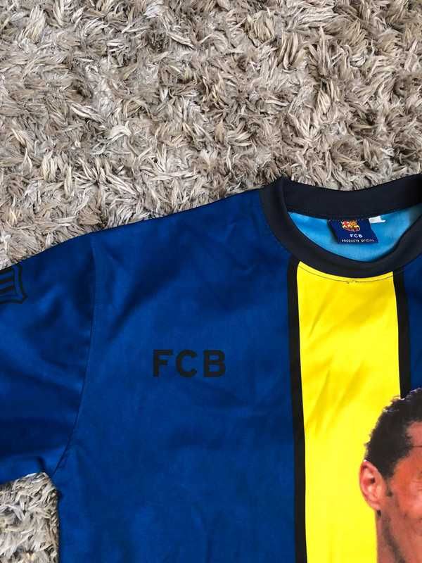 FCB Barcelona Ronaldinho Gaucho full print jersey koszulka sportowa M