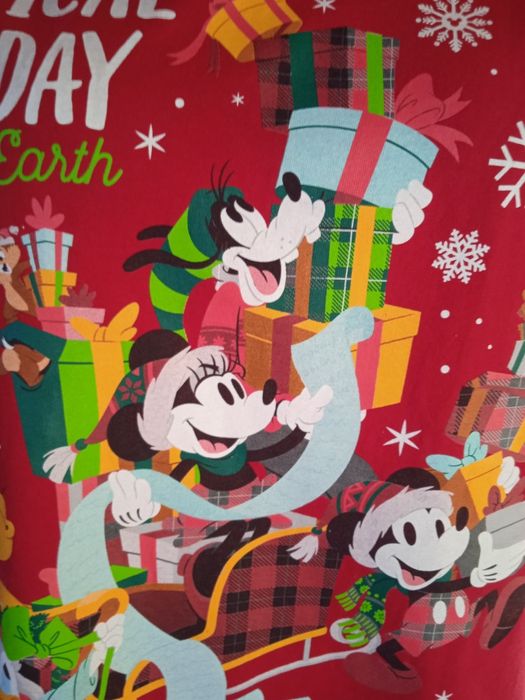 Świetny świąteczny t-shirt koszulka damska nadruk Disney M L XL