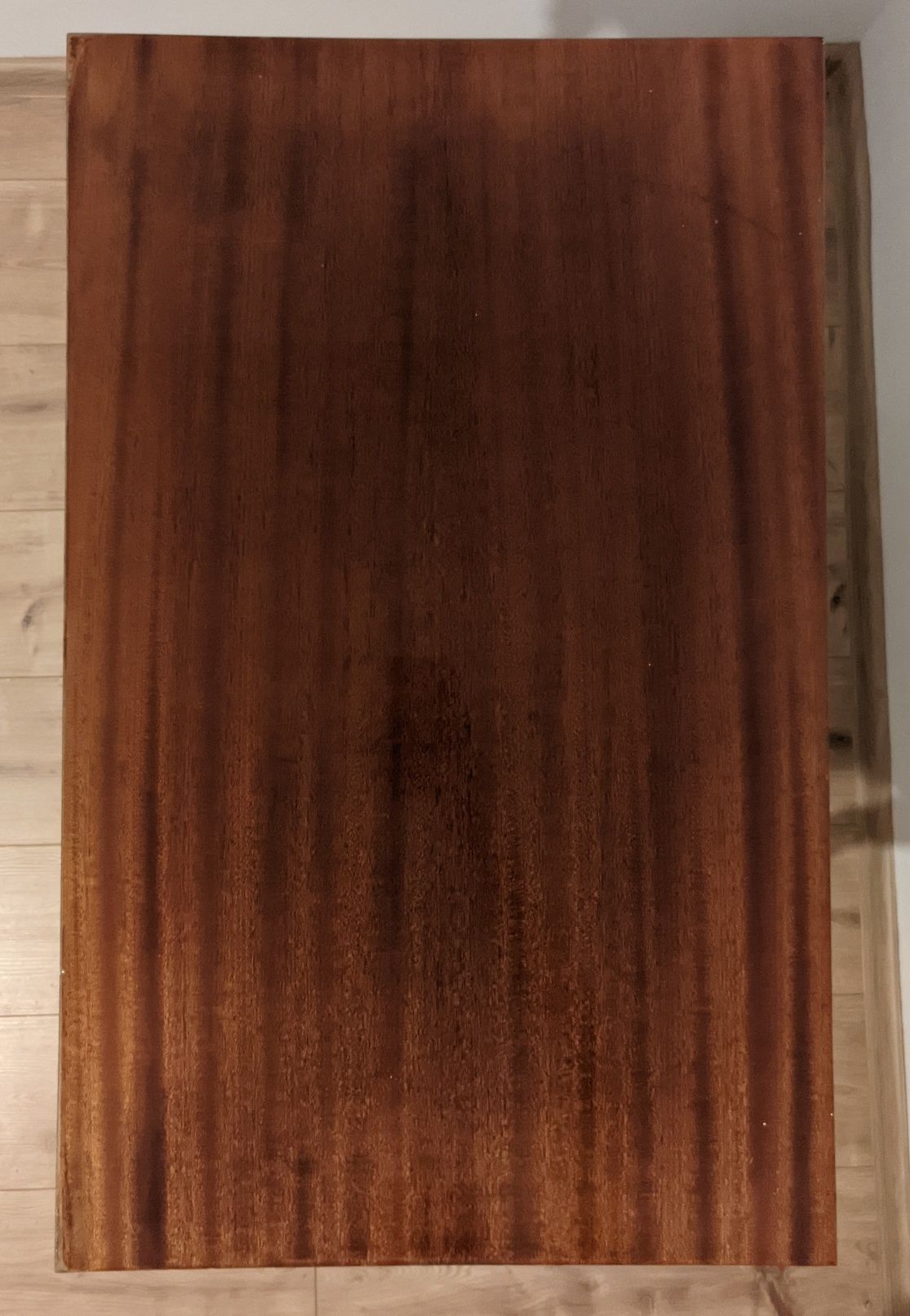 Stolik drewniany 76x47 vintage wysoki połysk prl