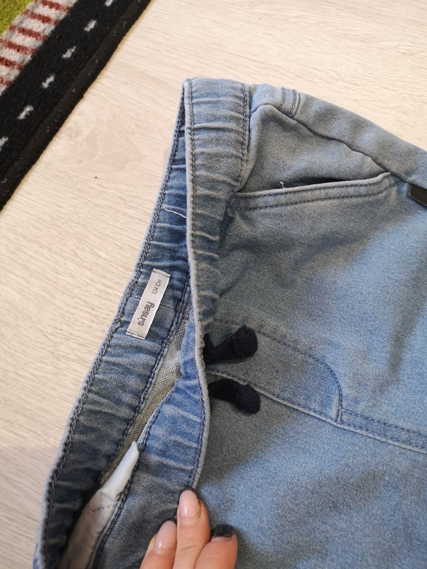 Spodnie jeans joggery Sinsay r 134 zestaw