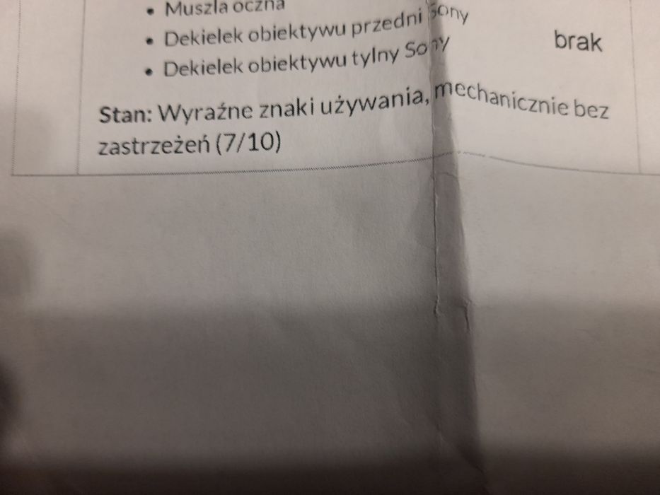 Aparat Sony a7 pierwsza wersja, stan dobry-