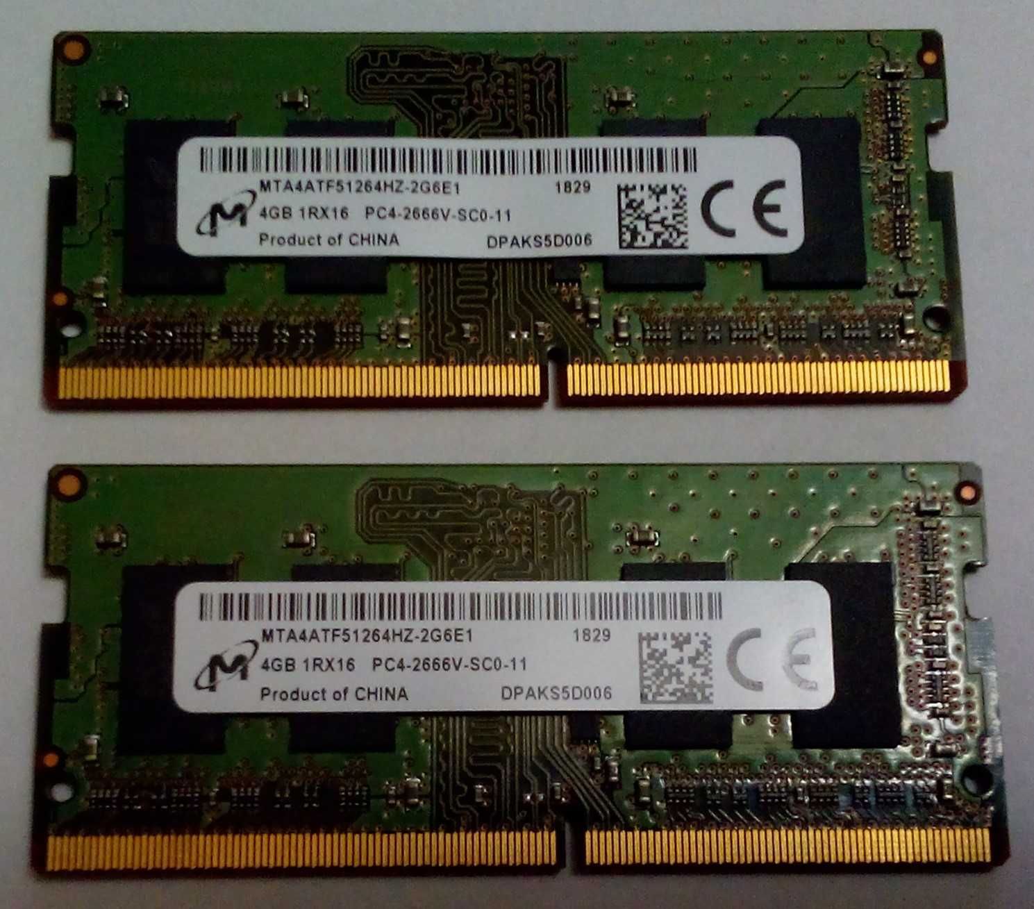 Оперативная память Micron SODIMM DDR4 2666 8GB