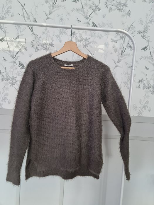 Sweter fioletowo-szary