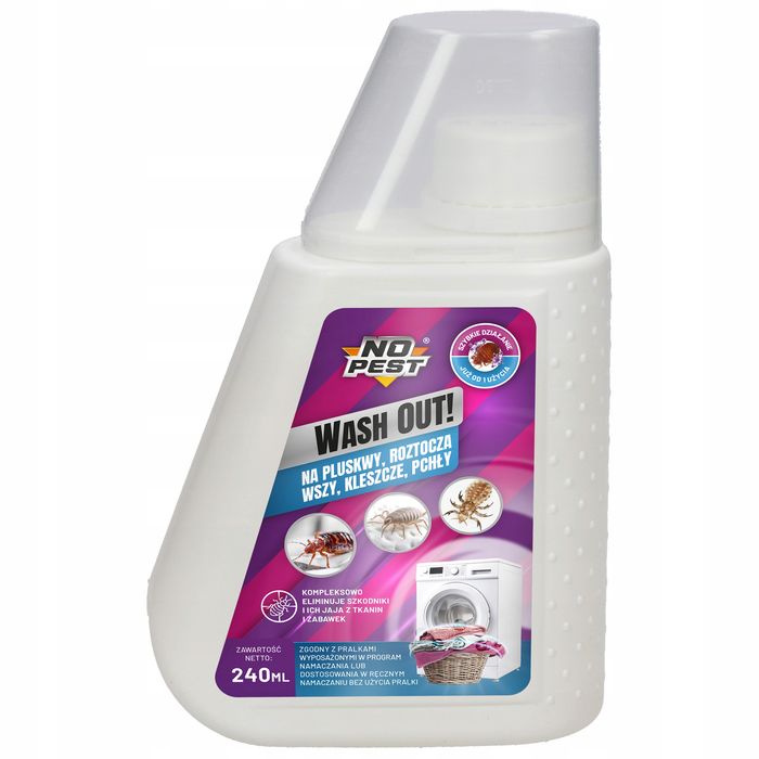Preparat, środek na pluskwy i wszy. Płyn do pralki No Pest® 240 ml
