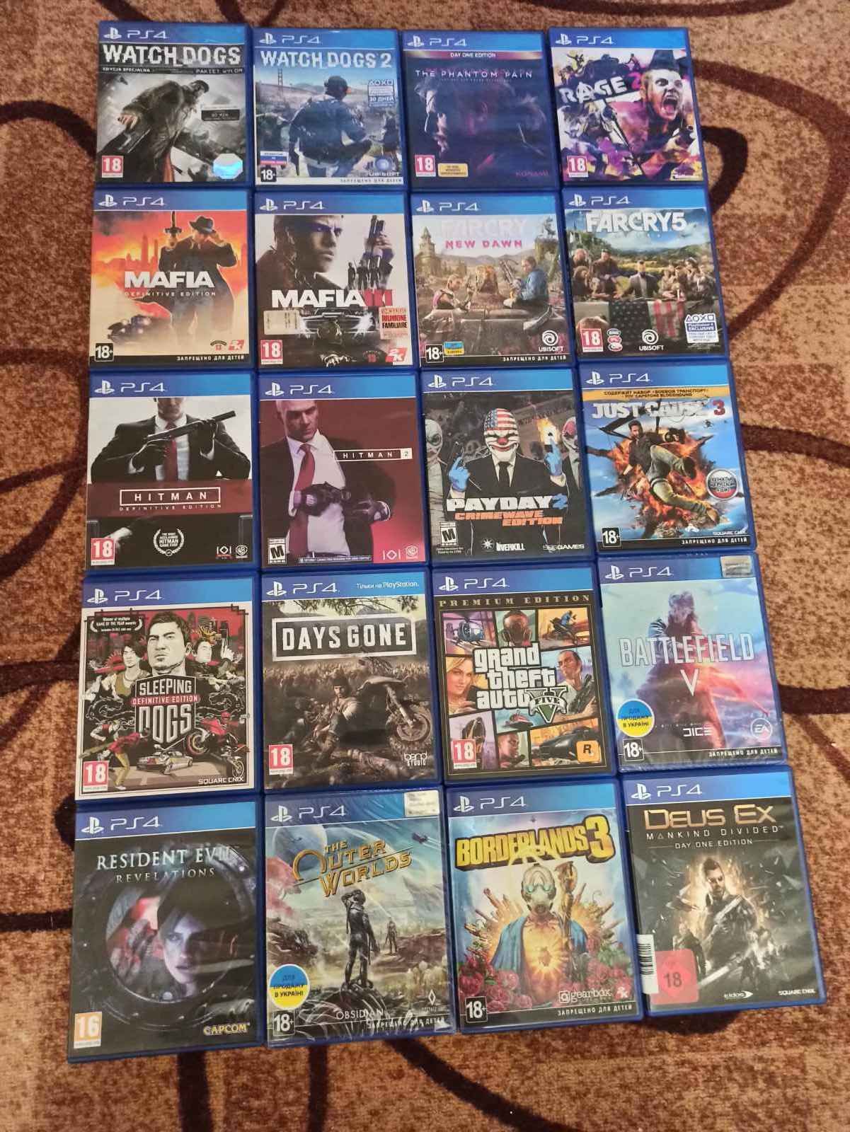 Диск Sony Ps4/5 Gta Ufc Mafia Mortal Nfs Minecraft lego Battlefield